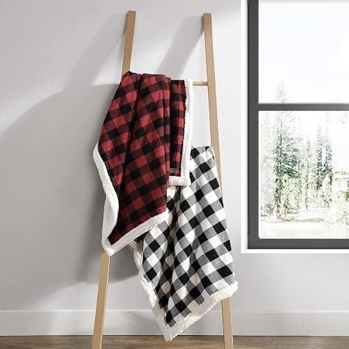 Eddie Bauer cabin paid red soft blanket thumbnail 2