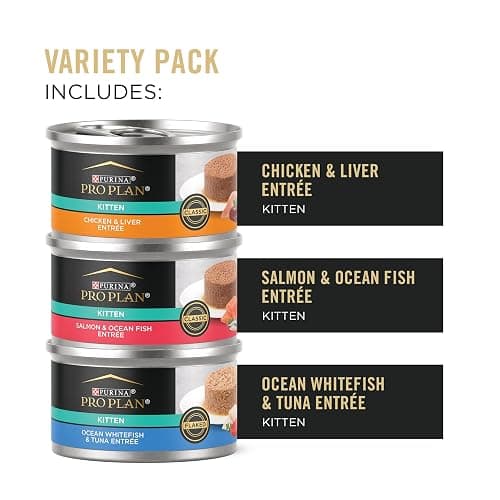 Purina Pro Plan High Protein Wet Kitten Food Variety Pack, DEVELOPMENT Kitten Favorites - (Pack of 24) 3 oz. Cans thumbnail 3