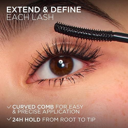 L’Oréal Paris Extensionist Mascara, Lengthening Mascara, Extension-like Length & Volume, For Sensitive Eyes, Clump-Free, Blackest Black WSH, 9.9 mL thumbnail 6