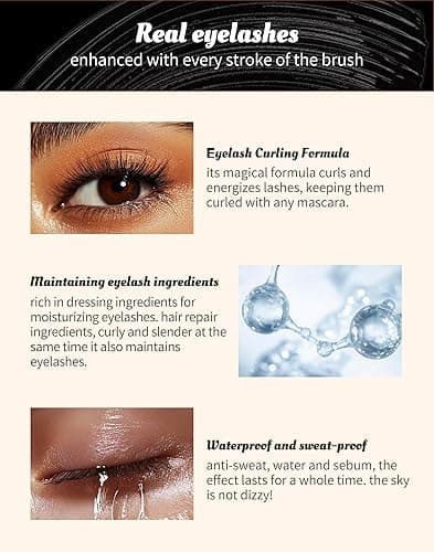 Unique High Heel Design Mascara – Ultra-Volumizing & Lengthening Lash Cosmetics Mascara for Long, Thick, Curled Lashes – 24H Waterproof & Smudge-Proof – Ultra Black, Dramatic Eye Makeup Look - High Heels Mascara thumbnail 3