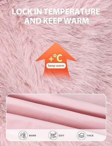 Wyeysyt Womens Faux Fur Coat Fluffy Lapel Furry Jacket Long Sleeve Shaggy Long Coat Winter Warm Coats Outerwear thumbnail 6