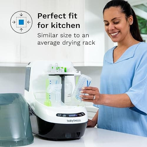 Baby Brezza Baby Bottle Washer Pro - Clinically Proven Better Cleaning - Washer, Sterilizer + Dryer In One Appliance for Essentials like Bottles + Pump Parts – Machine Replaces Brushes + Racks thumbnail 8