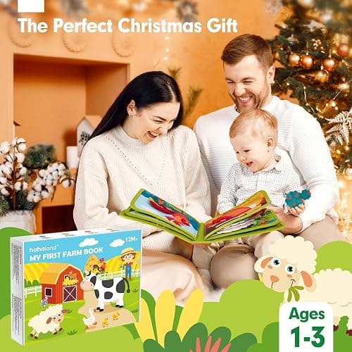 hahaland Busy Book for Toddlers 1-3 - Montessori Toys Busy Board for 1 Year Old Boy Gifts Girl Toys Educational Learning Quiet Activity Books Toddler Airplane Travel Toy 1-2 One Year Old Birthday Gift thumbnail 2