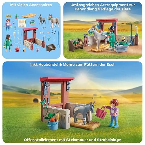 PLAYMOBIL | Country | Tierarzteinsatz bei den Eseln |Spielzeug für Kinder ab 4 Jahren | 71471 thumbnail 4