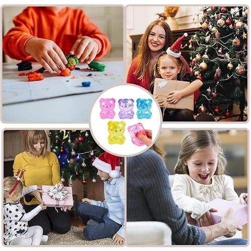 4 pcs Little Bear Stress Toys Set, Stress Relief Toy Ball Sensory Toys Relaxation And Stress Relief For Anxiety Relief,Party Favors, And Office Desk Decor Birthday Gifts For Children thumbnail 7
