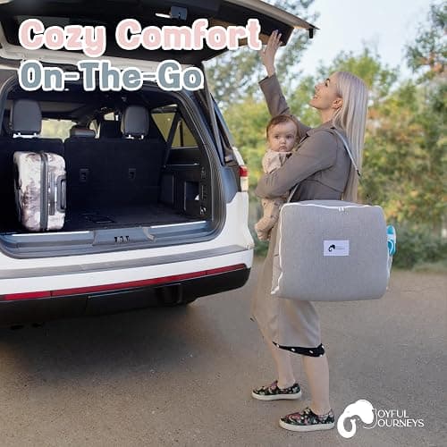 Joyful Journeys Baby Lounger Diaper Bag - Portable Baby Lounger Nest | Versatile Infant Lounger Bag & Diaper Organizer | Cozy Baby Lounger Nest for Convenience | Baby Shower Gifts (Green Avocado) thumbnail 7