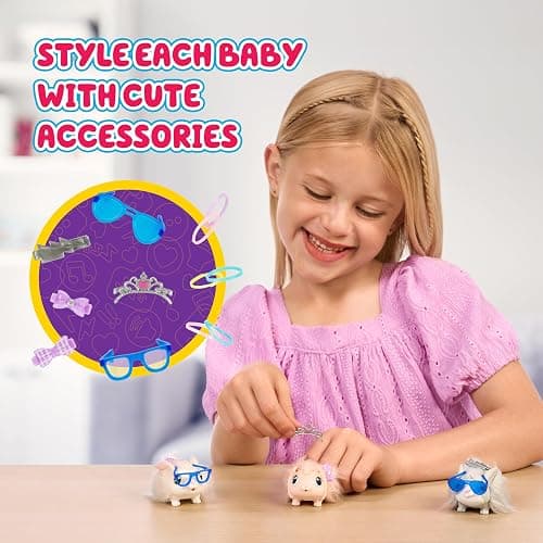 Little Live Pets Bunny Mama Surprise Toy Set, Hutch Interactive Animal Playset with 3 Surprise Babies, 20+ Sounds, Bunny Accessories for Girls Ages 3+ thumbnail 6