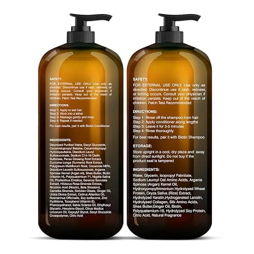 Botanic Hearth Biotin Shampoo and Conditioner Set - with Ginger Oil & Keratin for Hair Loss and Thinning Hair for Men and Women - Sulfate Free, 16 fl oz each thumbnail 3