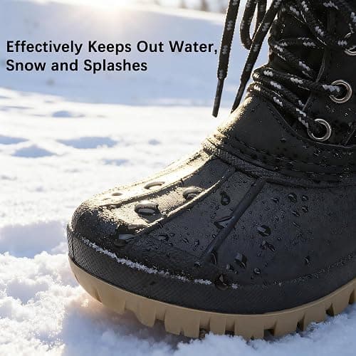 Berhood Boys Girls Winter Snow Boots Waterproof Anti-slip Warm Lining Shoes (Toddler/Little Kid/Big Kid) thumbnail 4