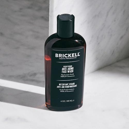 Brickell Men's Redefining Anti-Aging Face Wash For Men, Natural and Organic, Foaming Gel Face Wash Firms & Plumps Skin to Reduce Signs of Aging (Scented, 4 oz) thumbnail 4
