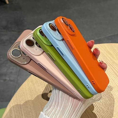 Caseative for iPhone 14 Case,Solid Color Full Camera Lens Protection Phone Case (Wine Red) thumbnail 3
