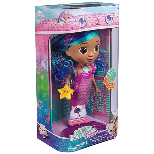 Gabby's Dollhouse The Movie, Sing & Shine Mermaid Gabby Doll Toy | 13-Inch Doll, Lights & Sounds, Waterproof Design, Interactive Roleplay, Kids Toys for Girls & Boys Ages 3 and Up thumbnail 7