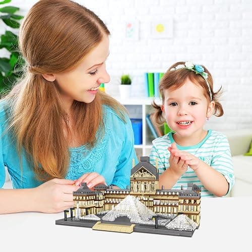 CSNRHG Paris Louvre Museum Model Building Blocks Set Micro Bricks World Famous Architecture Educational Toys for Kids Adults 3377 Piece Birthday thumbnail 8