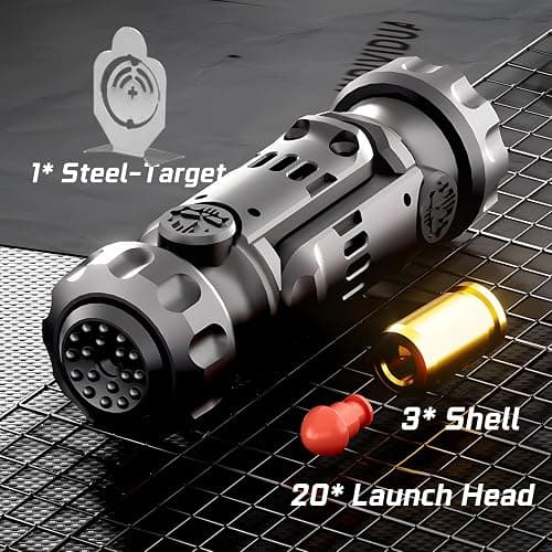 Metal Tungsten Steel Fidget Toy Gun Fidget Slider Fidget Gun Stress Relief Relax EDC Gyro Finger Toy Fidget Ring Fingertip Textured Spinner (Black) thumbnail 2