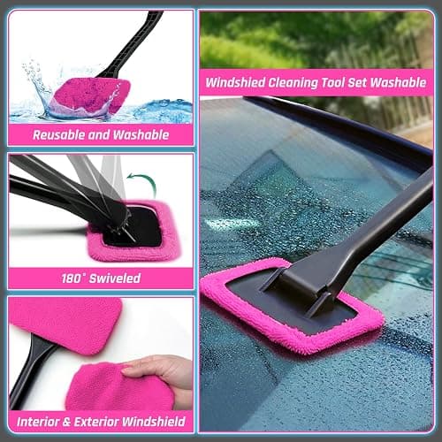 38PCS Car Detailing Kit Interior Cleaner with High Power Handheld Vacuum, Car Wash kit with Detailing Brush Set,Car Interior Detailing Kit,,Pink Car Accessories for Motorcycle,Cars,Gift for Women thumbnail 8