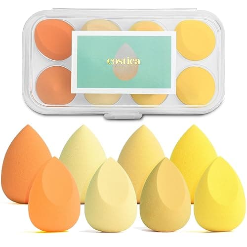 COSTICA Makeup Sponge Set Blender, Beauty Sponge Makeup Blender Flawless for Liquid - Multi Colored 8 pcs Exquisite Packeged - Image 1