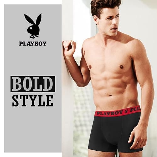 Playboy Mens Underwear 4 Pack Boxers for Men Gifts for Men Boxer Briefs thumbnail 2