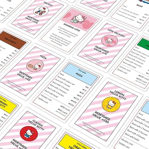 Winning Moves Hello Kitty Monopoly Board Game, Ideal for 2-6 Players and A Great Gift for Fans Aged 8 and Up thumbnail 4
