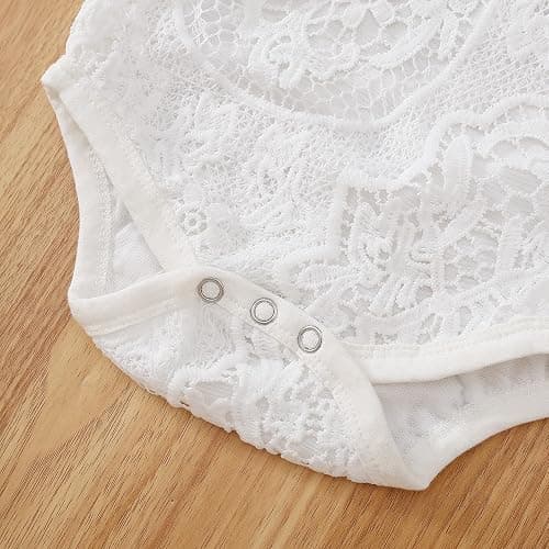 Yvowming Baby Girl Clothes Outfits Toddler Infant Baby Romper Top+Jeans Clothing Set thumbnail 6