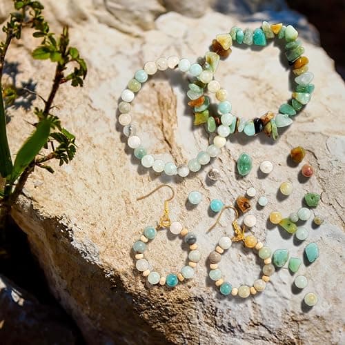 Funtopia Jewelry Making Kit for Adults, 1562pcs Natural Stone Beads Bracelet Making Kit, Jewelry Making Supplies Gemstone Crystal Marble Beads for DIY Craft Bracelet Necklace Earrings thumbnail 4