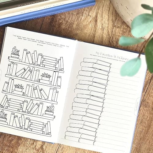 Reading Journal For Book Lovers - Journals to Review 55 Books - Ultimate Reader Kit with Tracker, Log, Challenge & Prompt Guides - Reading Accessories For Book Lovers Or Book Club Tracking - Brown thumbnail 8