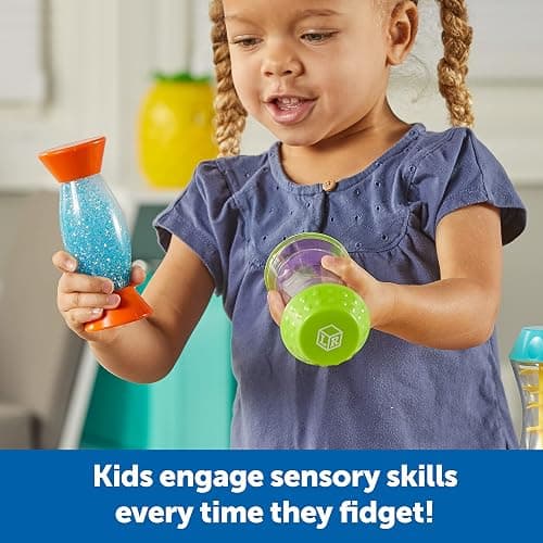 Learning Resources Sensory Trio Fidget Tubes - Tactile Play Tools, Kids Travel Essentials Toys, Self-regulation Aids, Calm Down Corner Supplies, Bin Activities thumbnail 2