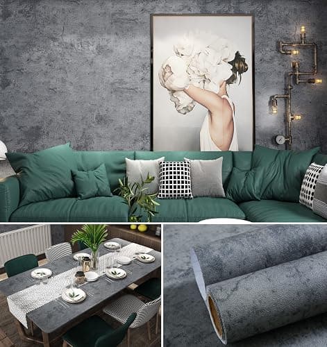 burgeliy Matte Grey Marble Vinyl Wrap Protector Auto Modification Coffee Style Wallpaper 24"x196", Waterproof, Heat-Resistant,Thickened Peel and Stick, Countertops, Cabinets, Self Adhesive Film thumbnail 8