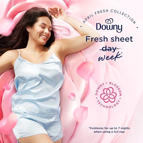 Downy Liquid Fabric Softener, April Fresh 2-in-1 Fresh & Soft, 140 Fl Oz, 190 Loads, Fabric Conditioner For Freshness And Softness thumbnail 3