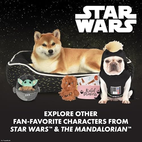 STAR WARS for Pets GROGU 3 Piece Collection - Cradle Plush, Flattie, and Rope Ring Dog Toys - Fabric Squeaky Plushes for All Dogs, Officially Licensed thumbnail 6