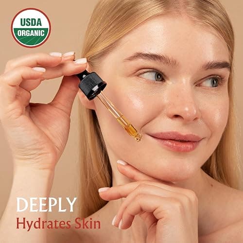 BodyJ4You Rosehip Oil for Face - 100% Pure Natural USDA Organic Cold Pressed - Hydrating Skin Hair Nails Anti-Aging Wrinkle Scar Treatment Gua Sha - Non-GMO Undiluted Carrier - Glass Bottle 1 Fl Oz thumbnail 2