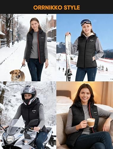 ORRNIKKO [2026 All-New] Heated Vest Women - Detachable Heated Hood, With 7.4V 16000mAh Battery Pack, Womens Heated Vest thumbnail 2