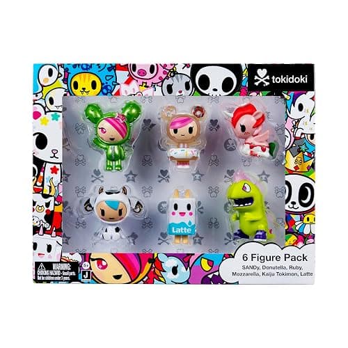 Jazwares Tokidoki 2” 6 Figure Pack - Donutella, Sandy, Kaiju Tokimon, Latte, Mozzarella, & Ruby - Ages 5+ - Officially Licensed Tokidoki Product from thumbnail 2