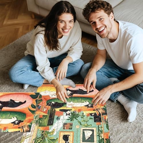 Jigsaw Puzzles 300 Pieces for Adults,300 Piece Puzzles for Kids Ages 8-10 10-12 Cat Aniamls Puzzle 300 Pieces Easy Jigsaw Puzzles Challenging Puzzles Family Activity Game Nights Gift Toy 20.5x15 in thumbnail 5