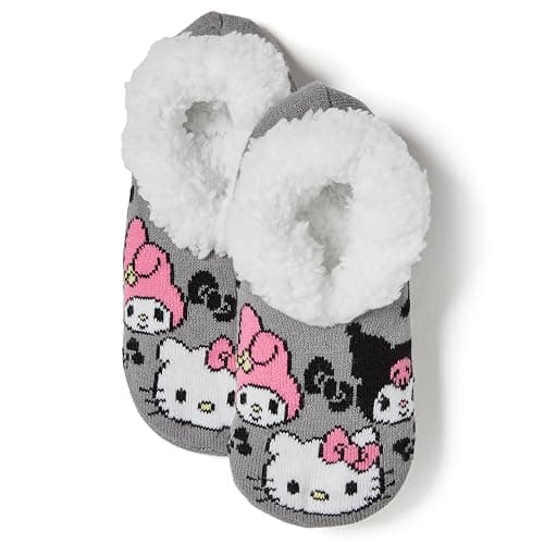 Hello Kitty womens and Friends Teddy Fur Slipper Socks - Image 1