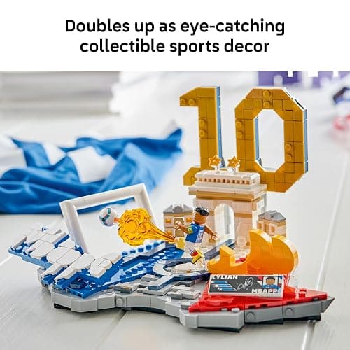 LEGO Editions Kylian Mbappé – Soccer Highlights - Building Set for Boys & Girls, Ages 10+ - Collectible Soccer Gift with Plaque - Kids Bedroom or Shelf Decor - 43013 thumbnail 6