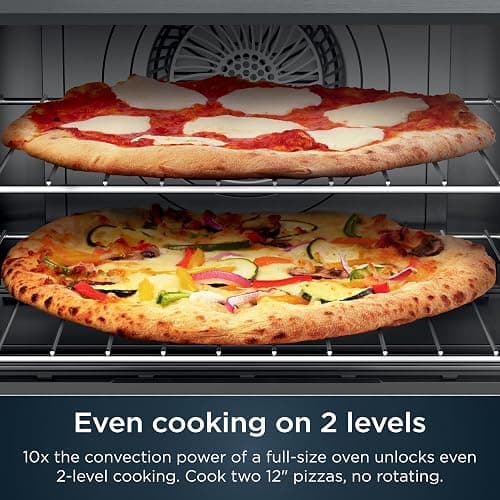 Ninja Air Fryer & Toaster Oven | Prestige Smart XL Countertop Oven | Bakes up to 20 Cookies, Fits up to a 12lb Turkey | Pizza, Toast, Bake, Air Fry & Reheat | 1800 Watts | Stainless Steel | DT501​ thumbnail 4