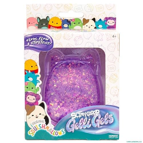 Original Squishmallows™ SLIMYGLOOP Purple Gelli Gels, Slow Rising Sensory Squeeze Toy with Glitter, Gel Filled Fidget Toys thumbnail 7