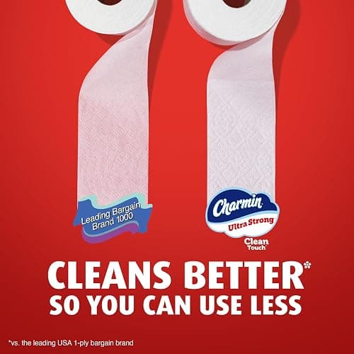 Charmin Ultra Strong Clean Touch Toilet Paper, 24 Family Mega Rolls = 120 Regular Rolls thumbnail 6