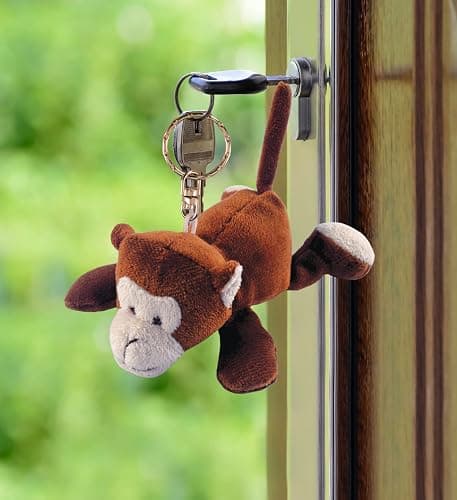 Puzzled Monkey Stuffed Animal Keychain Toy - Cute Monkey Backpack Charm, Mini Plush Key Chain, Adorable Stuffed Animal Bag Accessory, Soft Collectible Plush Keychains for Kids and Adults - 4 Inches thumbnail 2