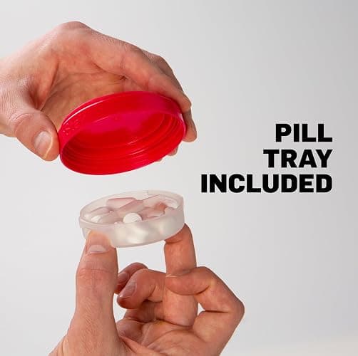 BlenderBottle ProStak Twist n' Lock Storage Jars Expansion 2-Pak with Pill Tray, All Black thumbnail 5