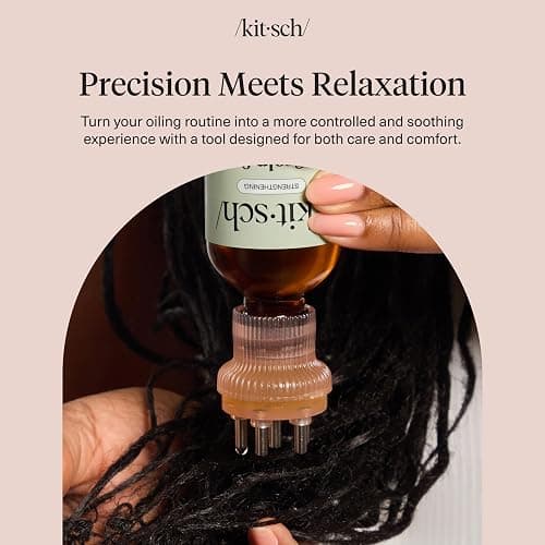 Kitsch Scalp & Hair Oil Applicator – Stainless Steel Bristles Scalp Oil Applicator for Even Distribution, Mess-Free Oiling & Head Massager Scalp – Precision Hair Care Tool for Roots & All Hair Types thumbnail 9