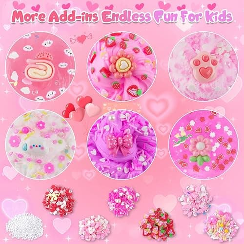 6 Pack Slimes, Pink Slime Kids, Cloud Slime kit for Girls Ages 8-12, Toys for Girls and Boys, for Kids Slime Set Party kit Goodie Bag Stuffers, 4 5 6 7 8 9 10 Year Old Girl Birthday Gift Cute Stuff thumbnail 4
