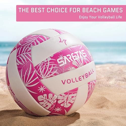 SARETAS Volleyball Soft Beach Volleyball Official Size for Outdoor/Indoor Play, Colorful Volley Balls for Youth Teens Girl and Kids, Practice Volleyballs with Pump Needles for Backyard thumbnail 7