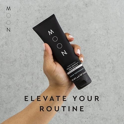 MOON Fluoride Free Toothpaste - Stain Removal Teeth Whitening Toothpaste for Adults & Children - with Essential Oils, Green Tea & Mica - Gentle on Enamel & Gums - Peppermint (4.2 Oz) thumbnail 5