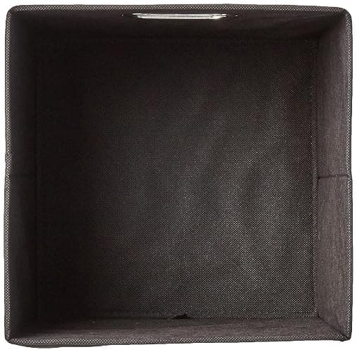 Amazon Basics Collapsible Fabric Storage Cubes with Oval Grommets - 6-Pack, Black thumbnail 4