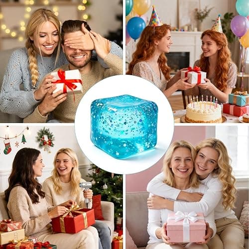 Stress Balls Fidget Toys, Stress Cube Slow Rising, Square Shape Squeeze Toys for Adults, Classroom Prizes, Christmas, Party Favors, Stocking Stuffers thumbnail 7
