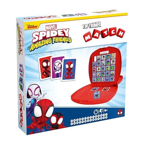 Top Trumps Spidey and Friends Match Board Game Play with your favourite characters including Dr Octopus, Spider-Gwen travel board game gift and toy for Boys and Girls Aged 4 plus - Image 1