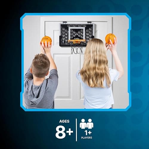 EastPoint Sports Shh Sports Over-The-Door Basketball Set – Silent Bounce Foam Ball, 18" x 12" Backboard – Ages 8+ thumbnail 4