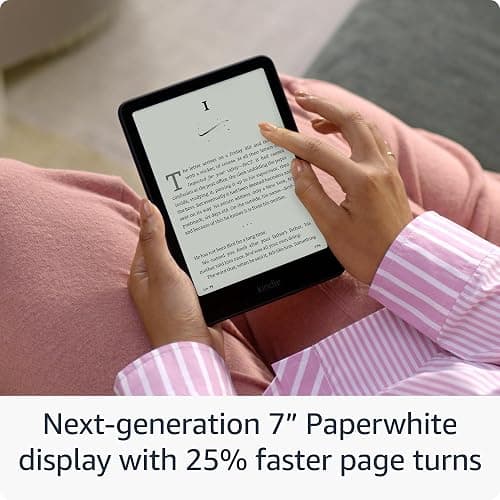 Amazon Kindle Paperwhite 16GB (newest model) – Our fastest Kindle ever, with new 7" glare-free display and weeks of battery life – Without lockscreen ads – Raspberry thumbnail 3