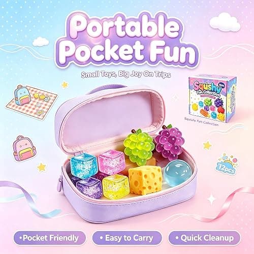 12PCS Squishy Box Mystery Fun Set Pack,Coconut Oil Strawberries, Soft Anxiety Relief with Wet Rebound, Squeeze & Squish Stress Reliever thumbnail 4